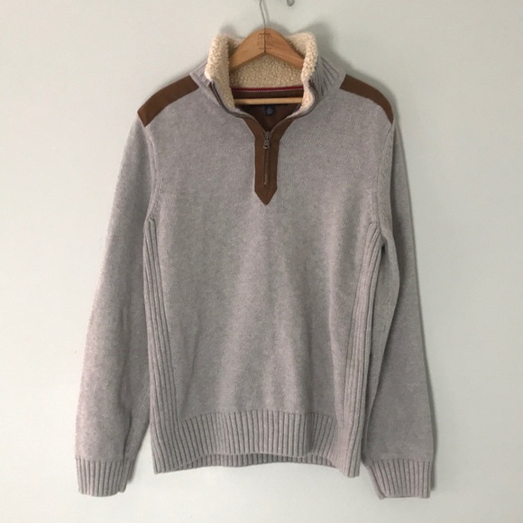 tommy hilfiger sherpa half zip sweatshirt